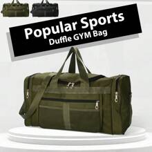 Mens Large Sports & Gym Holdall Bag - SPORTS TRAVEL WORK EQUIPMENT DUFFLE - Green - View 4