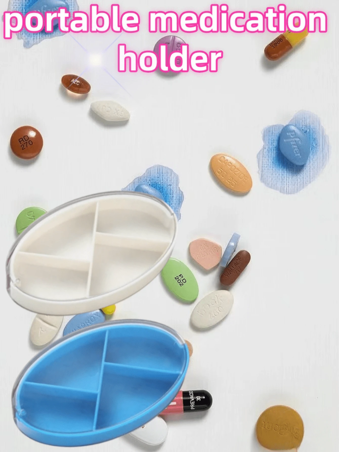 Rotate The Opening And Closing Of The Portable Small Pill Box, 4