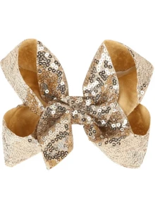 1 件儿童蝴蝶结亮片花朵发夹，多功能 4 季头饰，适合休闲、节日、派对 - 亮片款 - 查看 10