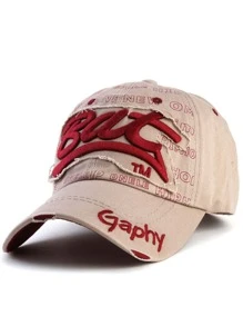 1 件女式字母刺绣棒球帽，户外运动休闲旅行太阳帽，男女通用返校礼物 - 彩色 - 查看 11