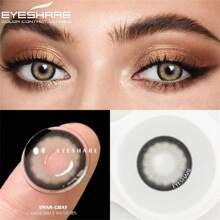 EYESHARE 1 副自然色镜片眼睛彩色美容隐形眼镜蓝绿色彩色镜片用于眼睛年度美容隐形眼镜万圣节服装角色扮演 - SWAN-GRAY - 查看 5