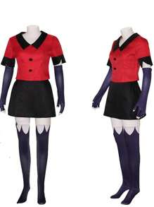 Vaggie Cosplay Dress, In Stock Anime Cosplay Costume For Women Stage Performance - Red - View 1