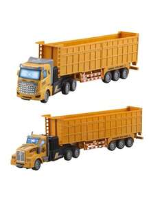 Remote Control Truck Super Large Container 36CM With Lights Orange Yellow FAST SHIPPING - 駝色 - 查看 3