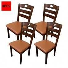 1/4/6pcs Solid Color PU Leather Square Chair Cushion Covers, Waterproof, Removable Seat Pads For Kitchen, Dining, Sofa - Multicolor - View 23