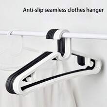 5件/10件轻质防滑塑料衣架，PP材质，家用 - 彩色 - 查看 2
