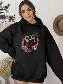 Meme Cat Sweatshirt Cute Kitten Cat  1983 Flow Fx - màu đen - Xem 4