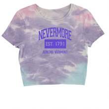 Nevermore Academy Wednesday Cropped T-Shirt - 棉花糖 - 查看 1