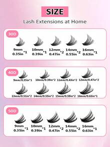 Asiteo 560PCS 优质睫毛簇 - DIY 睫毛延长套件，配有镊子、粘合剂和密封剂、胶水去除剂、睫毛刷 - 防水、可重复使用的单根睫毛，适用于派对、舞台、节日眼妆 - 彩色 - 查看 6