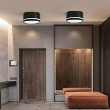 CANMEIJIA GX53 嵌入式筒灯，铝制天花板/壁灯，无闪烁，护眼，复古马卡龙风格，兼容 GX53 灯泡（不含灯泡），85V-265V，易于安装，硬接线，适用于天花板/墙壁、展览馆、阅览室、餐厅、酒吧、卧室、咖啡厅、餐厅、服装店、客厅、走廊、入口、楼梯 - GX53明裝筒燈無光源 - 查看 4