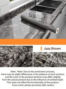 1roll PET Kitchen Sticker, Modern Marble Pattern Waterproof Oil Proof Kitchen Wall Decal For Kitchen,Stickers,Wall Decal, Vinyl Decal For Home Decorations,Spring Decoration Items Refresh Your Home,Rama Decoration Stickers Gifts Birthday Graduation - Black and White - View 4