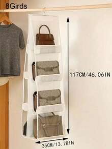 1PC 8 Túi Treo Túi Xách Túi Xách Sắp Xếp Trong Suốt Kệ Treo Túi, Túi Xách Túi Xách Sắp Xếp Nhiều Lớp, Bộ Sưu Tập Lưu Trữ Giá Đỡ Ví Túi Tủ Quần Áo Tủ Quần Áo Tiết Kiệm Không Gian Tổ Chức Trang Trí Trang Phục Trang Trí Lễ Hội, Cho Tủ Quần Áo Tủ Quần Áo, Giá Đựng Đồ Túi Xách, Thiết Kế Có Thể Gập Lại Để Dễ Dàng Cất Giữ Khi Không Sử Dụng, Dễ Dàng Mang Theo. Thích Hợp Cho Phòng Ngủ, Phòng Khách, Hành Lang, Tủ Quần Áo, Tủ Quần Áo Hoặc Kệ, V.v. - Nhiều màu - Xem 8
