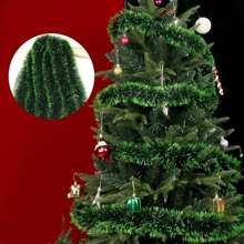 4m Grinalda de Natal Verde Artificial para Festa, Decoração de Casa, Enfeite de Árvore de Natal