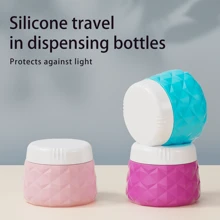 4 Stücke Silikon Cremetöpfe, TSA-zugelassene Reisebehälter mit transparenter Tasche, auslaufsichere Reiseaccessoires mit Deckel, geeignet für Make-up, Gesichts-, Körper- und Handcremes - unverzichtbar für Reisen und Bootstouren