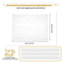 84Packs Gauze Cheesecloth Napkins 20X 20Inch  Wrinkled Dinner Napkins, Rustic Boho Napkins Soft Cotton Cloth Napkins For Wedding Party Event Dinner Table Christmas Decoration - White - View 2