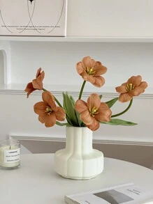 1 件人造郁金香花瓶，艺术气息浓郁的家居装饰品，适合摆放在书桌或桌子上，情人节礼物 - 彩色 - 查看 8