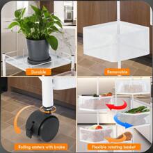 OYAJIA Rotating Storage Shelves Rack,Kitchen Vegetable Storage Trolley,Vegetable Fruit Storage Basket Rack,6 Layer Kitchen Rotating Storage Rack,Vegetable Trolley,Potato Storage,Onion Storage Outdoor Decor - White - View 5