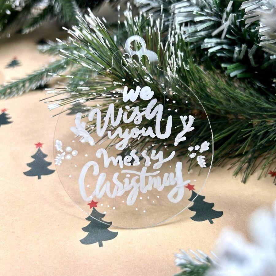 50 件/套、100 件/套、3 英寸经典透明亚克力圣诞饰品 - DIY 工艺空白吊坠，用于节日装饰、童话主题、多功能吊坠和装饰，适合情人节、感恩节、新年