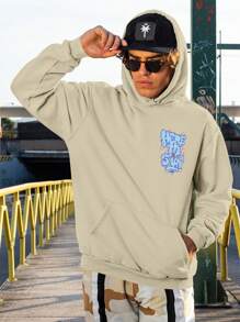 Sweatshirt Graffiti Skate Oversid Streetwear CANGURU 1982 Fluxo Fx - 卡其色 - 查看 6