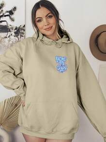 Sweatshirt Graffiti Skate Oversid Streetwear CANGURU 1982 Fluxo Fx - 卡其色 - 查看 4