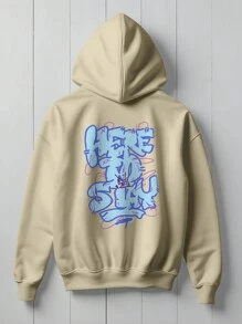 Sweatshirt Graffiti Skate Oversid Streetwear CANGURU 1982 Fluxo Fx - 卡其色 - 查看 1