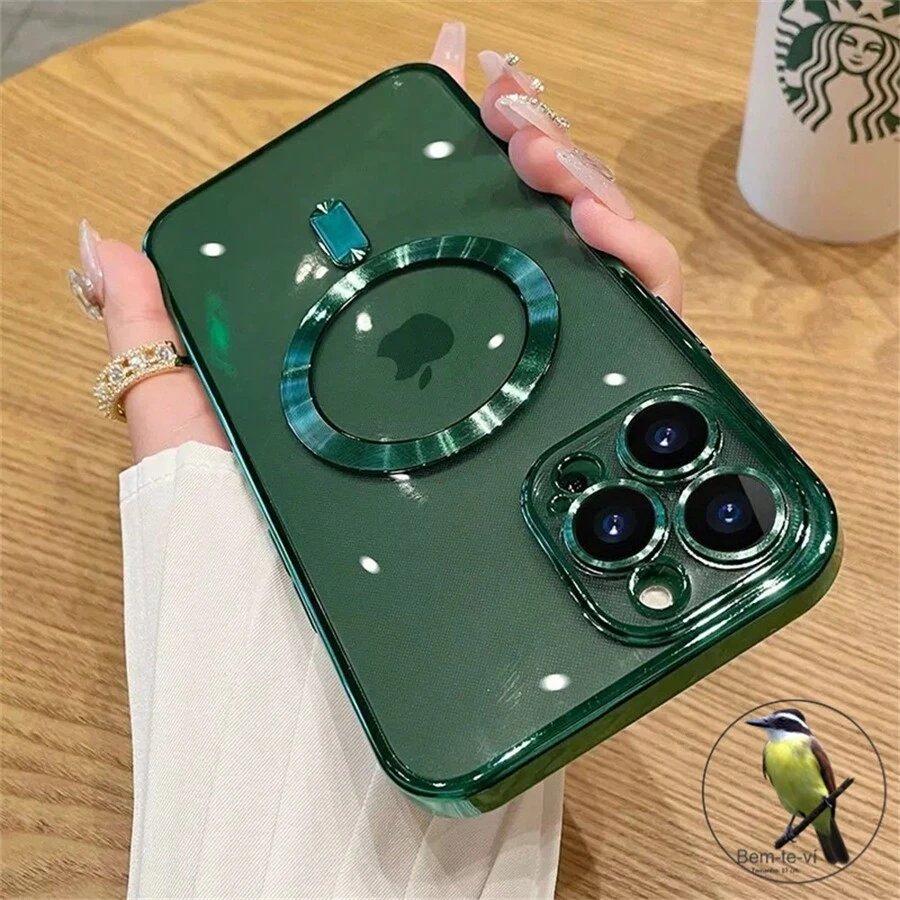 Magsafe Anti-Impact Case Camera Protection For IPhone 11 12 13 14 15 Pro Max ProMax - 綠色 - 查看 1