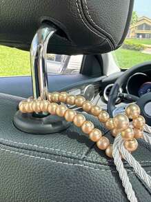 2 pièces Crochet pour siège de voiture, crochet de stockage en perle pour utilisation intérieure de voiture pour sièges arrière - Taille Unique - Voir 9