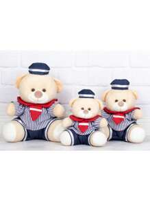 Sailor Bear Trio Tedde 18/22/26 - For Niches And Decoration - 海軍藍條紋 - 查看 2
