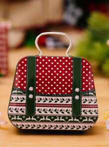 1 pezzo Decorazione mini valigia, scatola regalo in ferro, scatola regalo, scatola di stoccaggio valigia simulata, scatola regalo per caramelle e biscotti, scatola regalo per gioielli e sapone, decorazione per anniversario di matrimonio, forniture per feste di compleanno, contenitore stile nuovo anno, decorazione per la casa, decorazioni natalizie, decorazioni per la stanza, regali di Natale, decorazioni natalizie