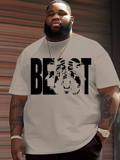 Áo thun nam in họa tiết thời trang BEST, Áo thun cổ tròn tay ngắn thường ngày, Áo thun nam ngoài trời