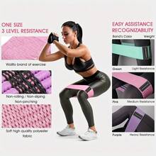 1/3pcs Fitness Elastic Bands With Resistance Level, Exercise Training Tension Fabric Belt For Body Stretching, Yoga Pilates Workout Equipment,Suitable For Gym And Home Workouts
