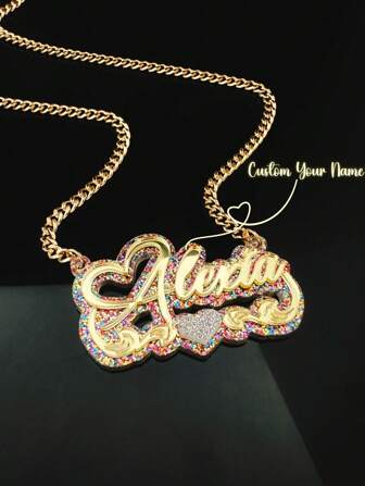 Collar personalizado con nombre "Bing" de acrílico, nombre de color brillante en cadena, regalo de cumpleaños personalizado para mujeres, dorado mate, elegante, colorido, vintage, sencillo, unisex, casual, lindo, personalizado, único, regalo ideal para él, regalo ideal para ella, ella, novio, novia, papá, mamá, familia, amigos, para aniversarios, para cumpleaños, para graduación, para baile de graduación, para fiestas, temporada de baile de graduación, collares de palabra de moda personalizados, atuendo vintage