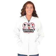 Betty Boop Anythings Possible Pun Zip Hoodie Sweatshirt Women - White - View 1