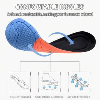 Unisex Safety Shoes, Steel Toe Cap Shoes, Glow In The Dark Safety Boots, Fashionable Non-Slip Anti-Puncture Safety Shoes, Breathable Comfortable Wear-Resistant Workwear Shoes, Shock Absorbing Protective Shoes, Outdoor Safety Shoes, Air Cushion Anti-Impact Protective Shoes