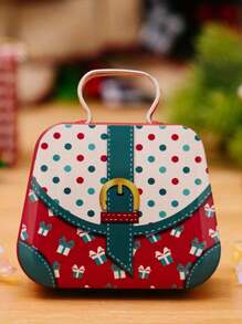 1 pezzo Decorazione mini valigia, scatola regalo in ferro, scatola regalo, scatola di stoccaggio valigia simulata, scatola regalo per caramelle e biscotti, scatola regalo per gioielli e sapone, decorazione per anniversario di matrimonio, forniture per feste di compleanno, contenitore stile nuovo anno, decorazione per la casa, decorazioni natalizie, decorazioni per la stanza, regali di Natale, decorazioni natalizie