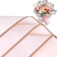 80 Hojas De Papel Celofán Coreano Ramos Papel Para Regalo,Papel China,borde de oro de papel de gelatina translúcido impermeable, papel de papel rociado de unicolor de bronce para envolver regalos de ramo de flores de rosa, papel de envolver, papel de seda, suministros de ramo, papel de envolver para regalo, papel de envolver para flores, papel de envolver para regalos, papel de envolver para bodas, decoración para cualquier ocasión - Rosa - Ver 3