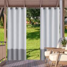 Waterproof Blackout Curtains 2Panels Thick Thermal Insulated Sun Block Indoor/Outdoor Blackout Curtains 52*94in Patio Waterproof Thermal Insulated Sun Blocking Drapes - Light Grey - View 11