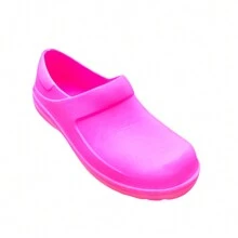 Professional Closed Toe Slippers For Work In The Kitchen - 玫紅色 - 查看 1
