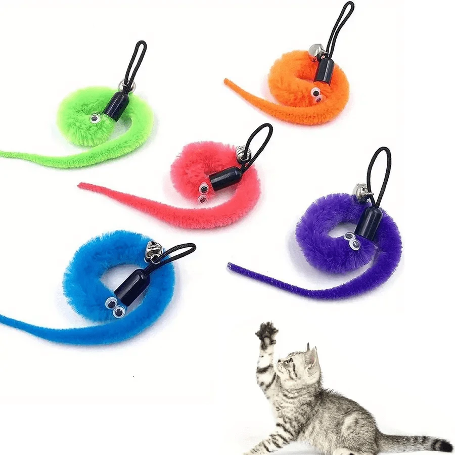 Plush Cat Toy Refills Interactive Teaser Stick Heads For All Breeds