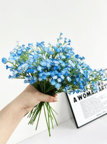 1 pieza/3 piezas/6 piezas/12 piezas Ramo de flores artificiales de Gypsophila, diseño de varios tallos, decoración floral realista de 28 cm, adecuado para bodas, San Valentín, cumpleaños, aniversario, hogar, escritorio, dormitorio, baño, decoración de habitaciones, otoño