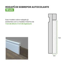 Meu Rodape EVA Skirting Board Overlap Sticker RP16 10x1cm 2.5 Meters - 白色 - 查看 3