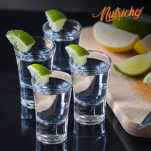 Vasos de chupito de 0.5oz/1oz, vasos de vodka de poca capacidad, de alta calidad, aptos para lavavajillas, a prueba de roturas, cristalería transparente ideal para whisky, tequila, vodka, perfectos para fiestas, bares y clubes