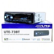 Autoestéreo 1 DIN Alpine UTE-73BT Android iOS Bluetooth USB - Multicolor - Ver 10