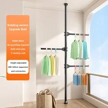 Free Standing Laundry Drying Rack, Extendable Indoor Outdoor Towel Clothes Hanger, No Drilling - Scalable - View 17