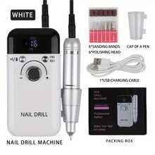 Máy khoan móng tay cầm tay điện chuyên nghiệp 45000RPM có thể sạc lại, máy chà nhám móng tay tiếng ồn thấp cho tiệm làm móng tay - Nhiều màu - Xem 12