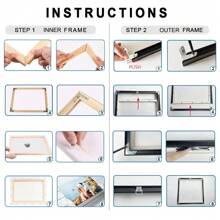 SURELIFE 1set Modern Gold Canvas Frame DIY Metal Oil Painting Frame Wall Frame Photo Frames Canvas Print Wall Art Frames Wall Posters Frame (Not With Galss)