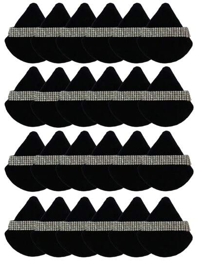 24pcs/15pcs/8pcs/3pcs Flocked Triangle Makeup Sponges, Soft & Fluffy Texture, Suitable For Face & Body Powder Puff, Mixed Set Makeup Beauty Tools