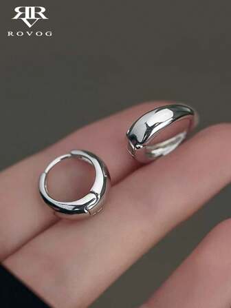 1 par eleganta minimalistiska geometriska runda enkla bågar, eleganta dagliga örhängen för kvinnor