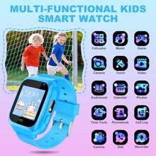 Children's Smartwatch - Call,Camera,Video Recorder,Flashlight,Music Player,8 Game Kids Smart Watch- Great Gift For Kids Student Boys Girls Birthday Christmas,No Sim Card Included - 藍色 - 查看 2