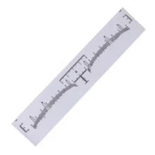 50 piezas Regla para cejas, etiquetas adhesivas desechables de regla para microblading de cejas, herramienta de medición para microblading de tatuaje - Blanco - Ver 4