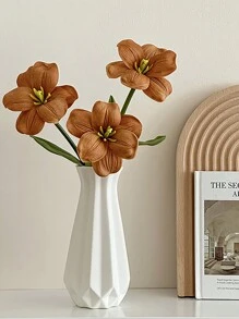 1 件人造郁金香花瓶，艺术气息浓郁的家居装饰品，适合摆放在书桌或桌子上，情人节礼物 - 彩色 - 查看 7